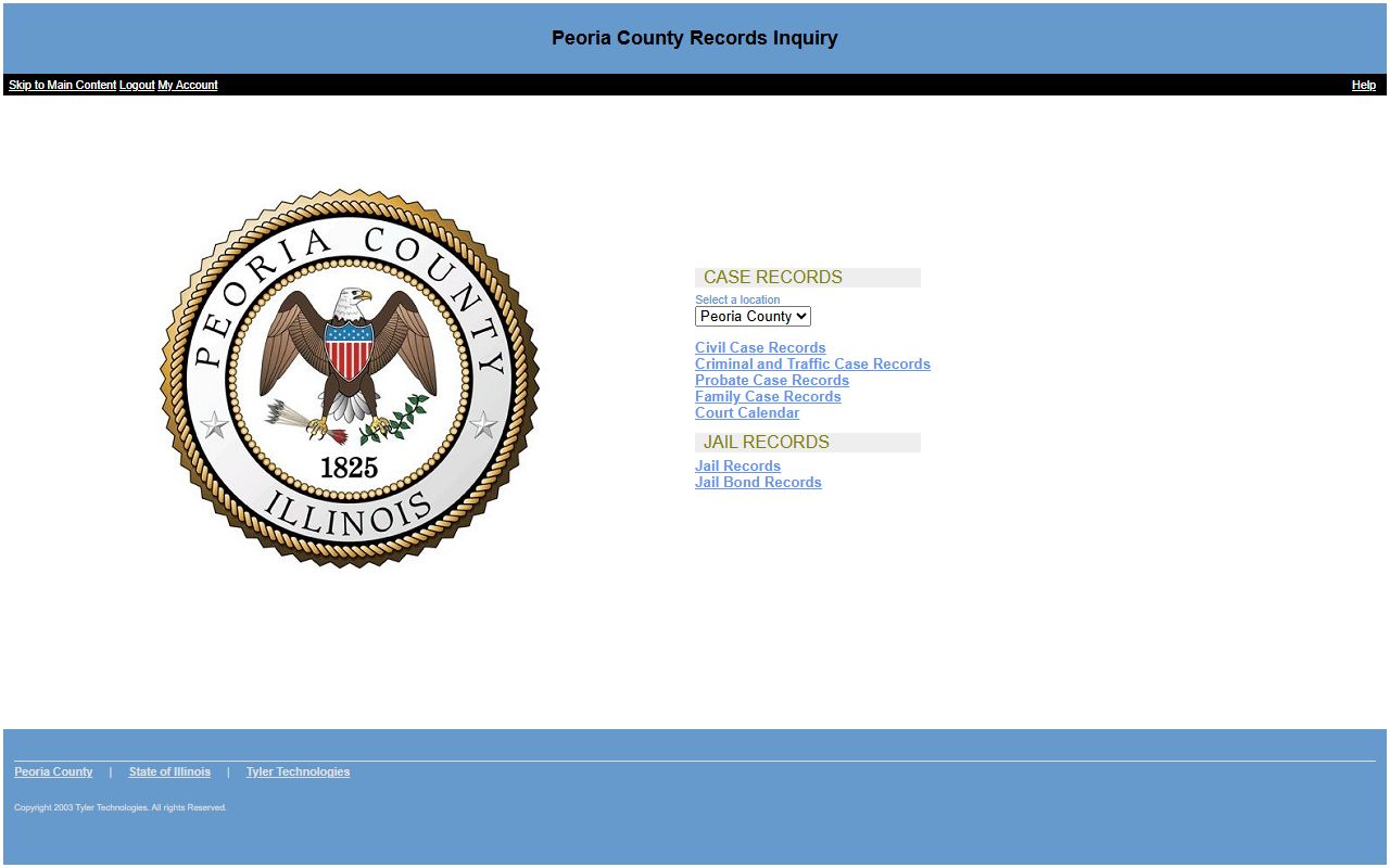 Peoria County court records portal for residents directory search