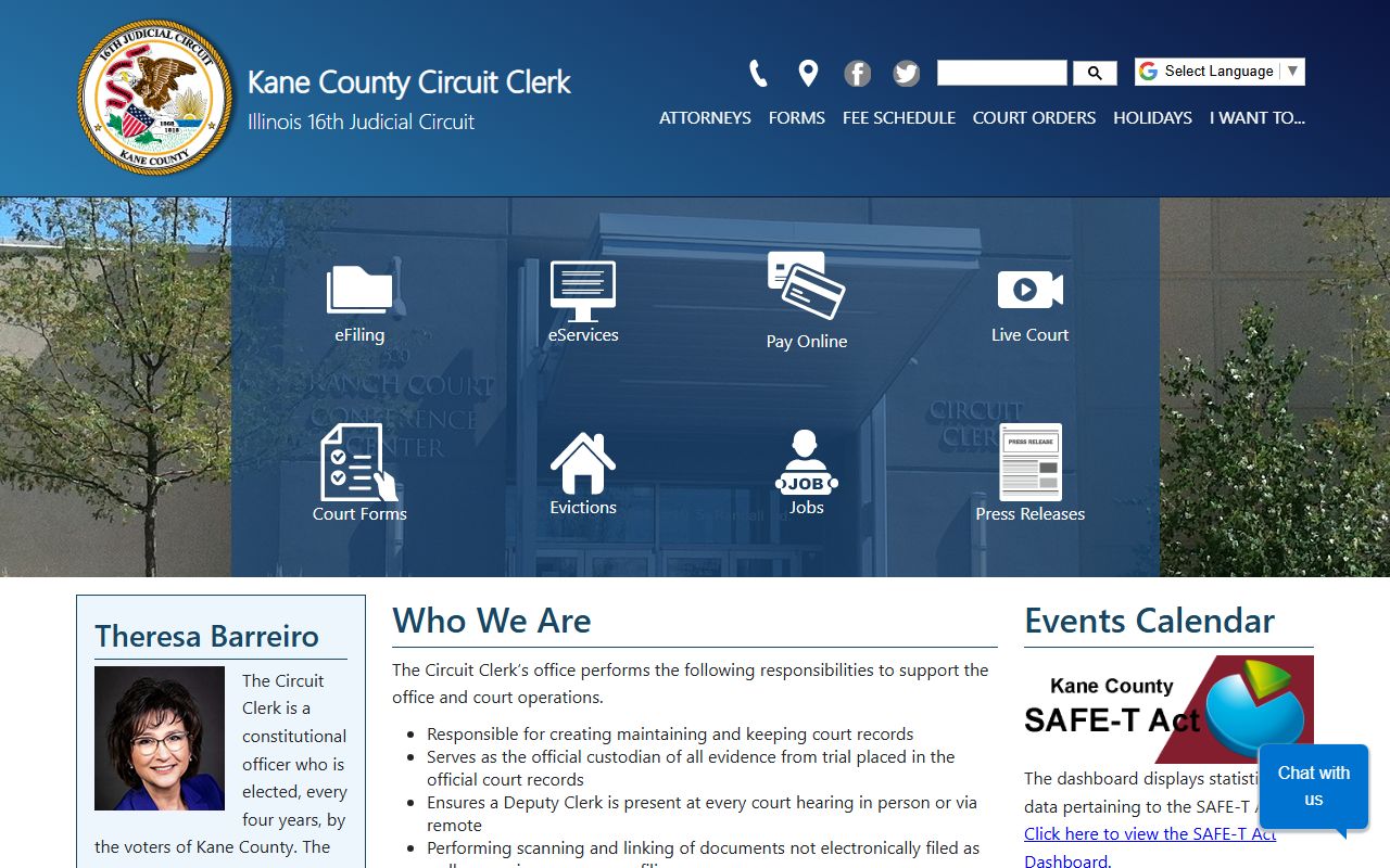 Kane County Circuit Court information residents directory