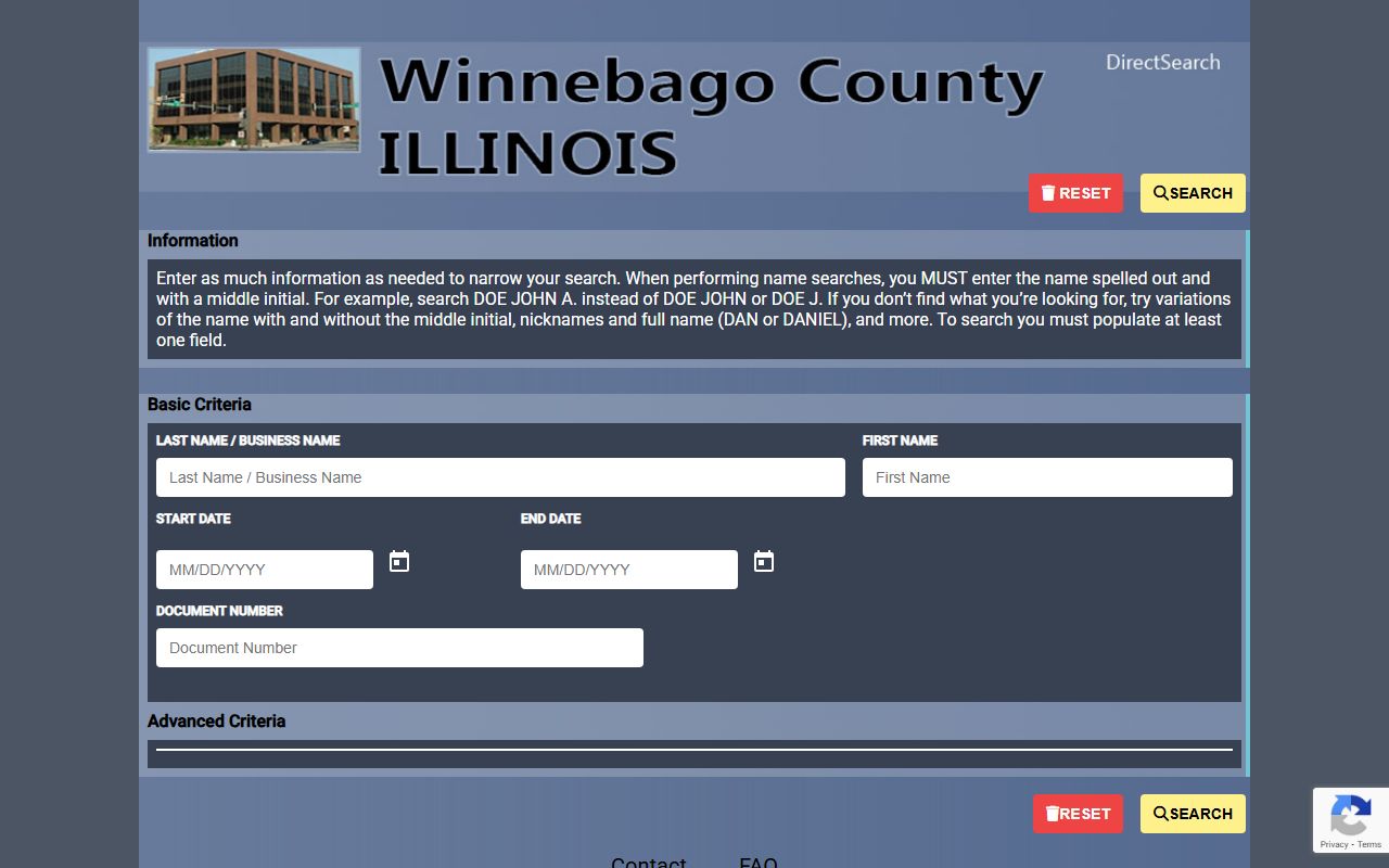 Winnebago County property records direct search residents directory