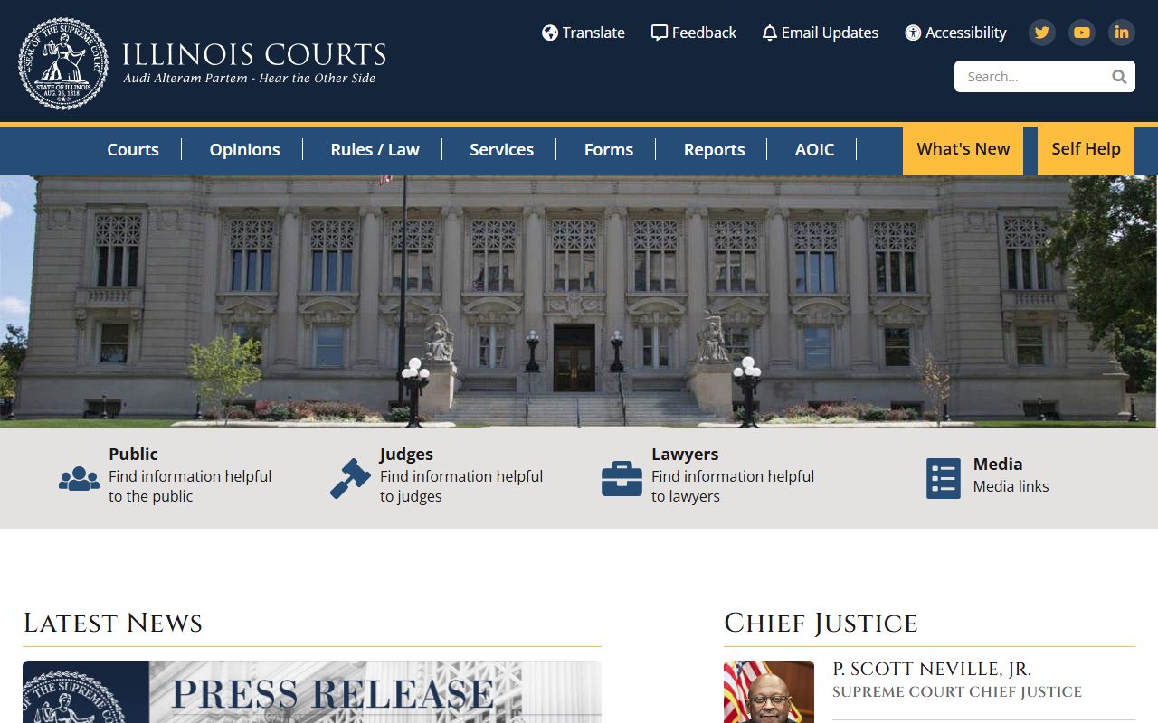 Illinois courts system residents directory overview